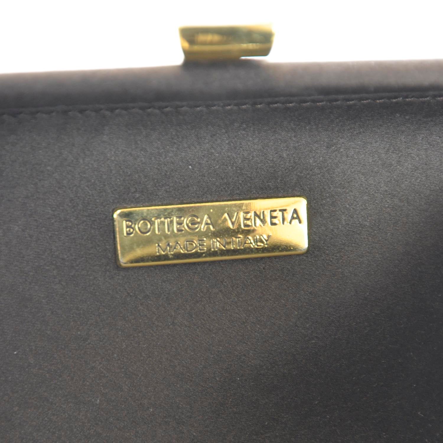 Bottega Veneta Silk Woven Intrecciato Tassel Clutch Brown 5 of 5