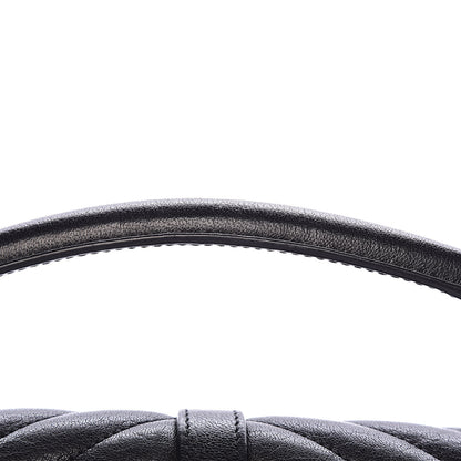 Saint Laurent Sheepskin Matelasse Chevron Monogram Medium College Bag Black 8 of 11