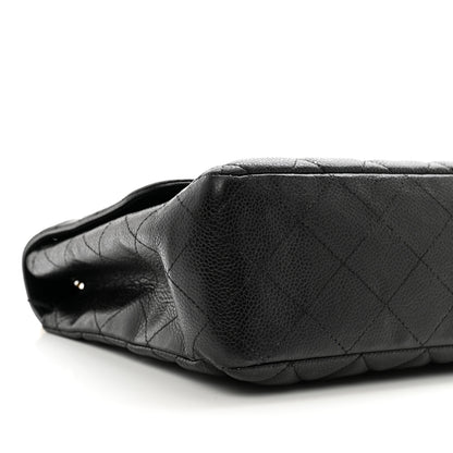 Chanel Caviar Quilted Jumbo Single Flap Black 9 of 12