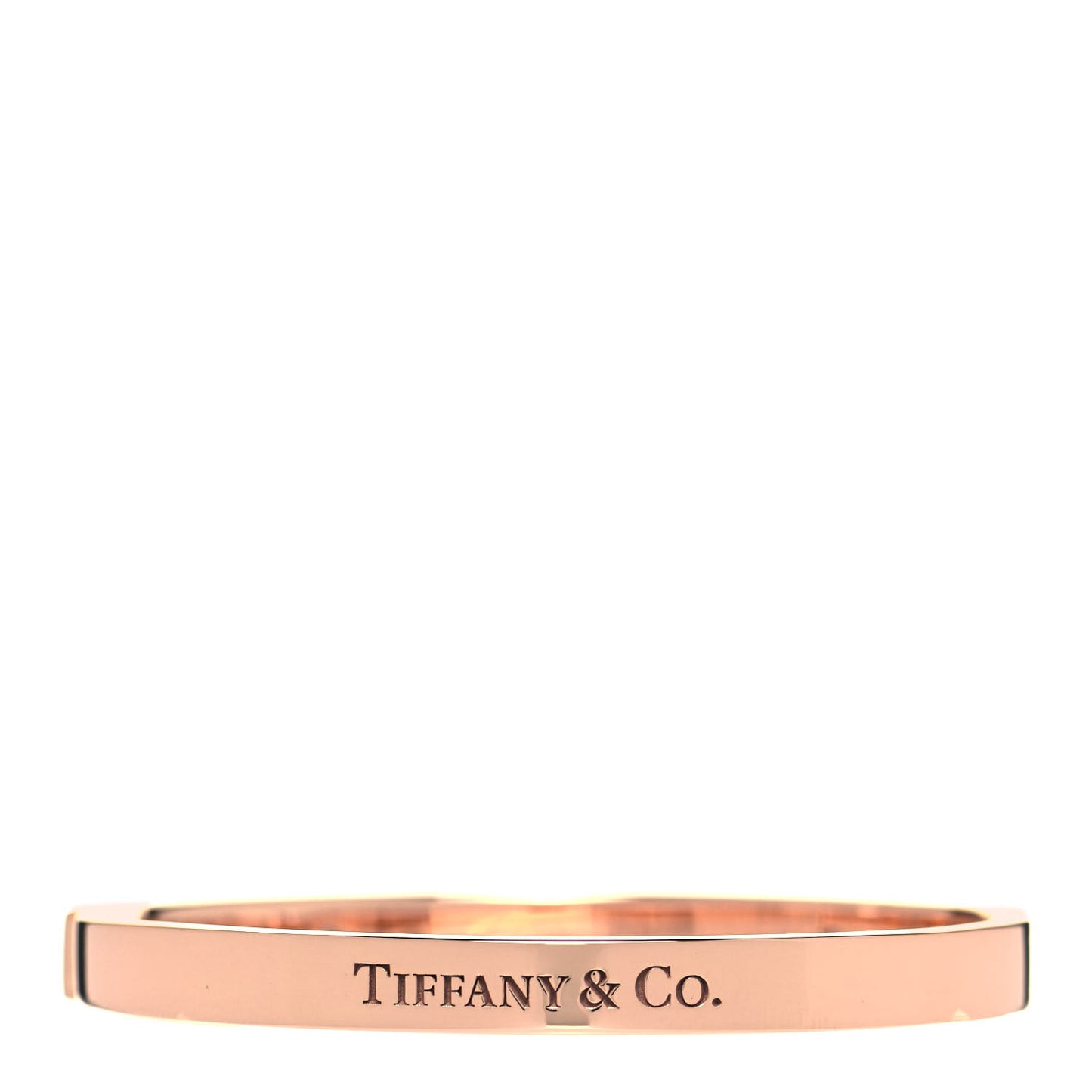 18K Rose Gold Diamond Hinged Bangle Bracelet