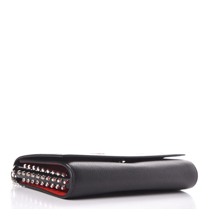 Christian Louboutin Calfskin Beaded Loubitag Paloma Clutch Black 4 of 8