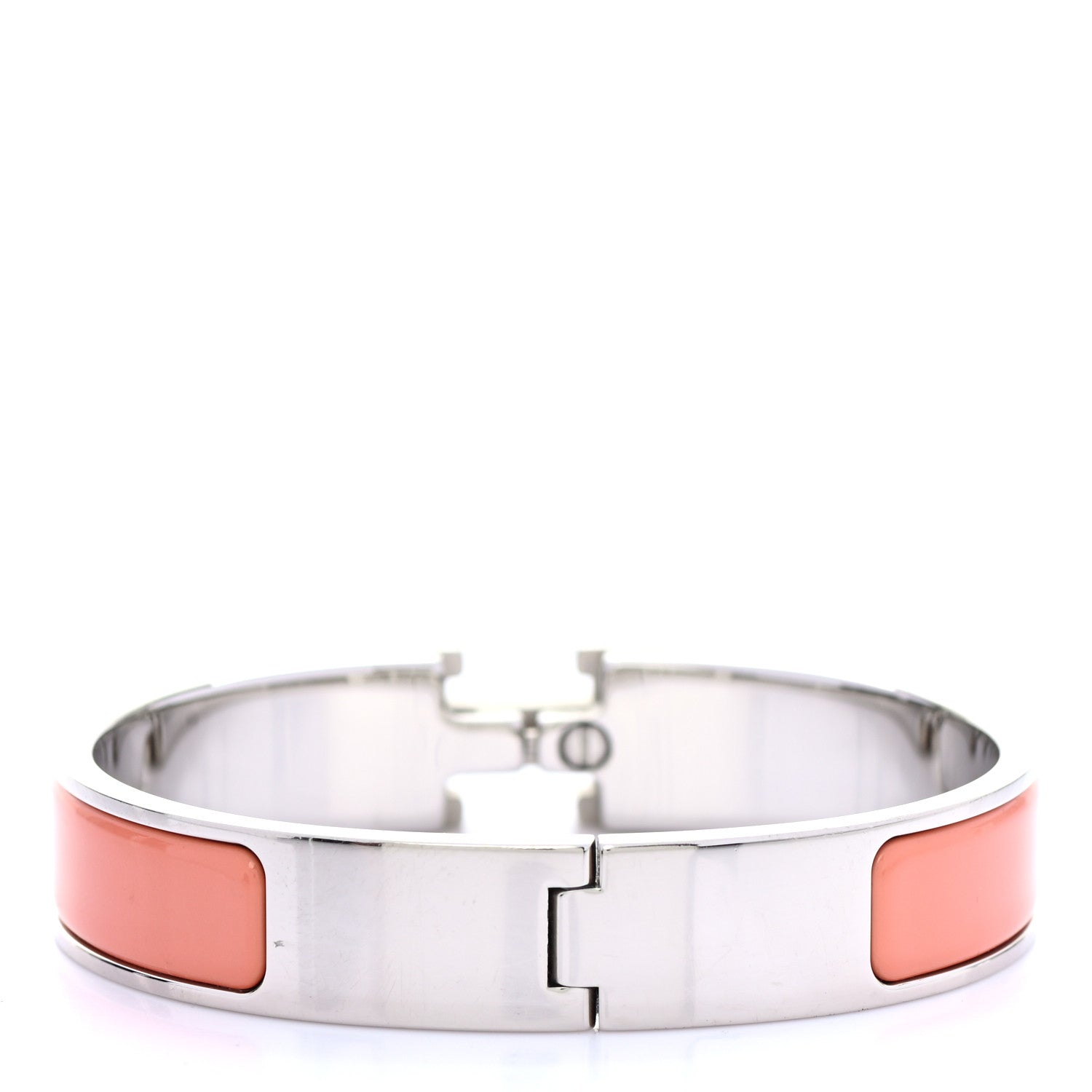 Hermes Enamel Narrow Clic Clac H Bracelet PM Hibiscus 3 of 4