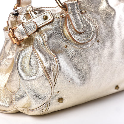 Chloe Metallic Calfskin Paddington Satchel Gold 11 of 13