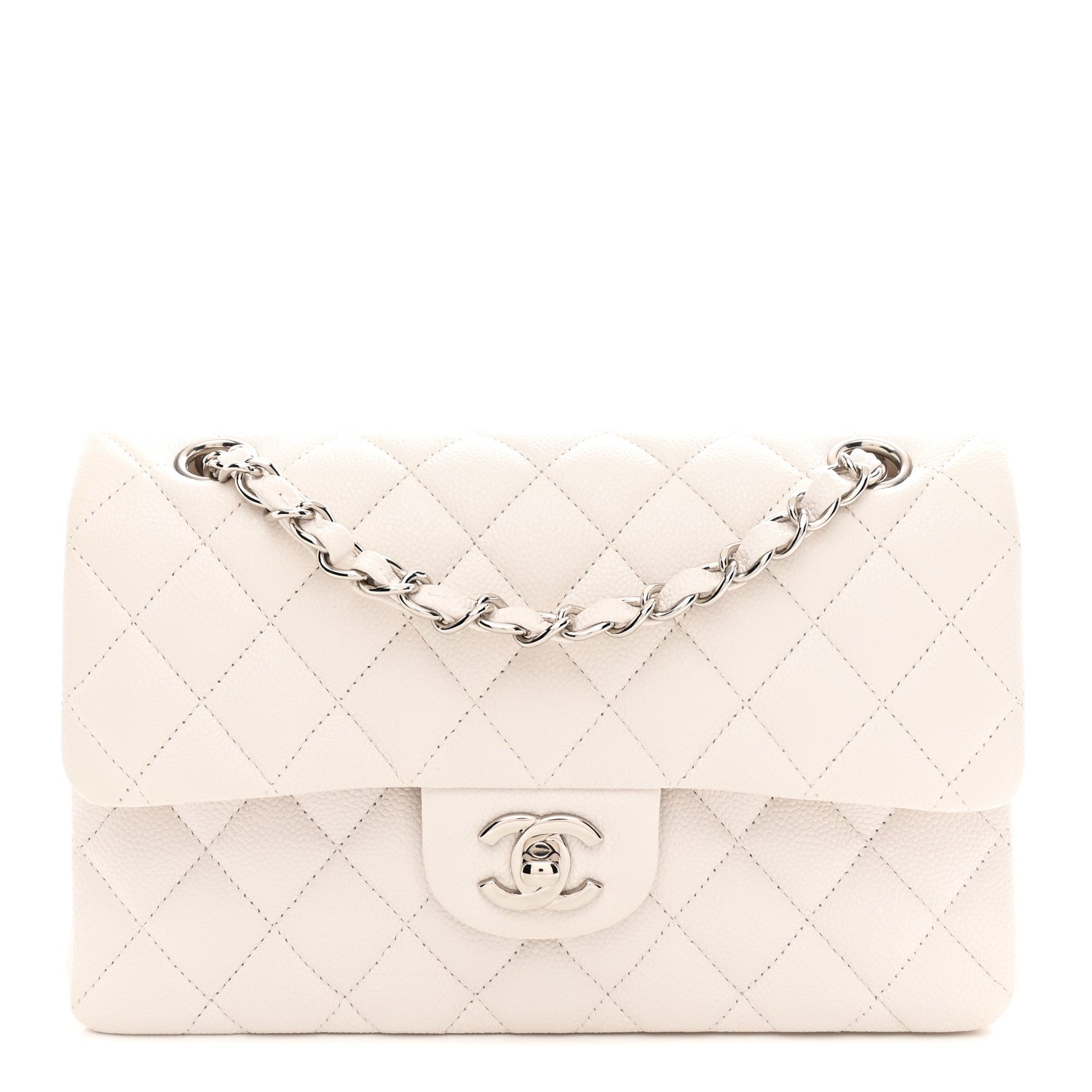 Chanel Caviar Quilted Small Double Flap White 1 of 9