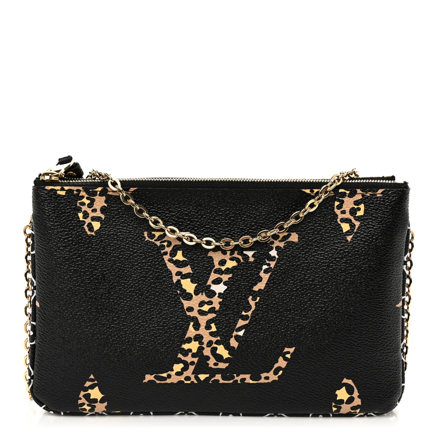 Monogram Giant Jungle Pochette Double Zip Black