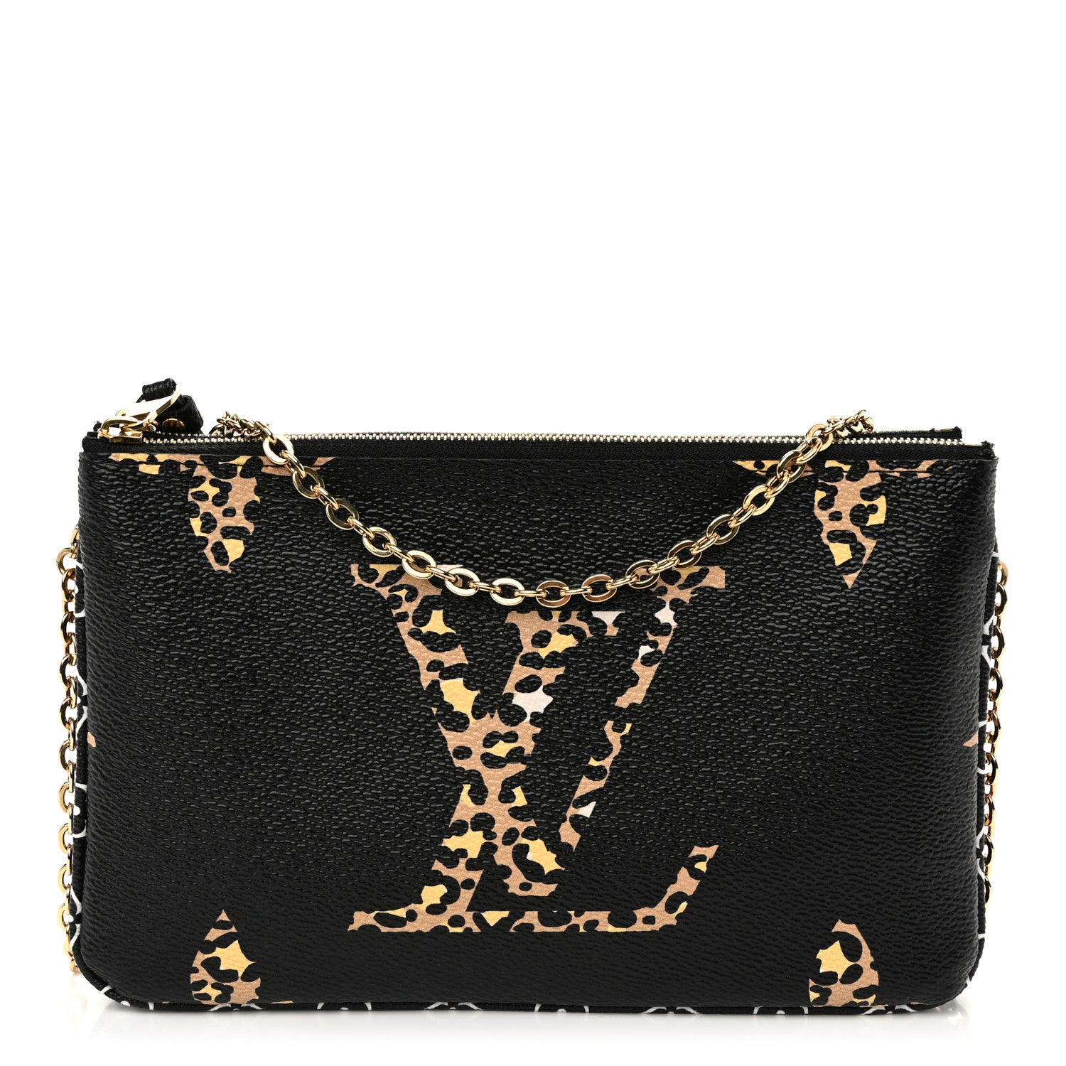 Louis Vuitton Monogram Giant Jungle Pochette Double Zip Black 1 of 12