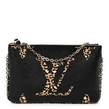 Louis Vuitton Monogram Giant Jungle Pochette Double Zip Black 1 of 12