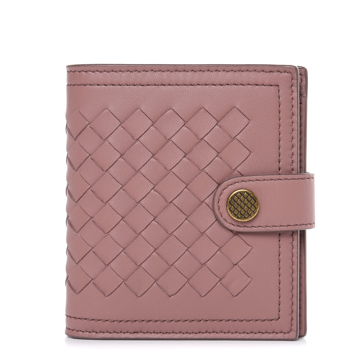 Bottega Veneta Nappa Intrecciato French Wallet Deco Rose 1 of 9