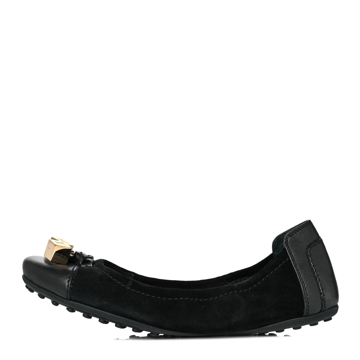 Louis Vuitton Suede Lovely Ballet Flats 37 Black 1 of 8