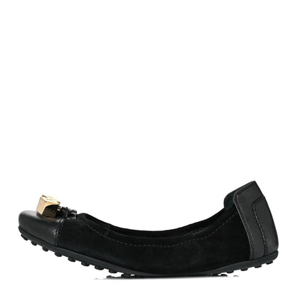 Louis Vuitton Suede Lovely Ballet Flats 37 Black 1 of 8