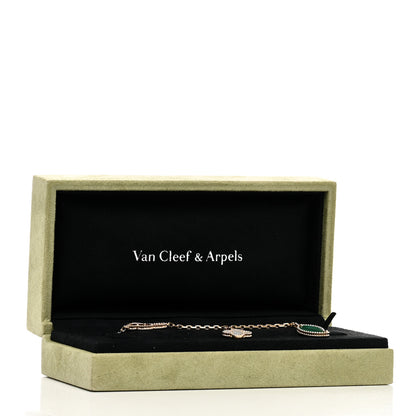 Van Cleef & Arpels 18K Yellow Gold Mother of Pearl Malachite Carnelian Tiger Eye 4 Motifs Lucky Alhambra Bracelet 4 of 4