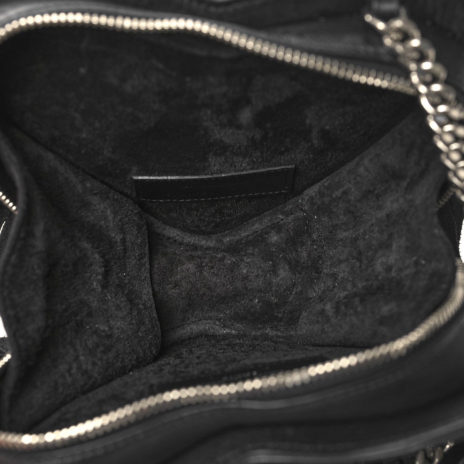 Saint Laurent Calfskin Fringe Small Monogram Love Shoulder Bag Black 5 of 10