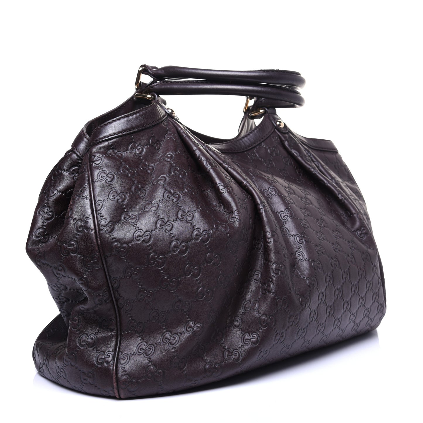 Guccissima Signature Large Sukey Tote Chocolate