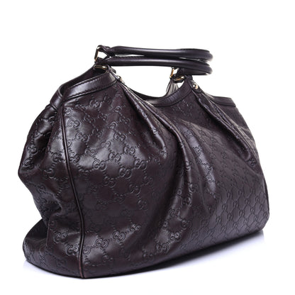 Gucci Guccissima Signature Large Sukey Tote Chocolate 3 of 13