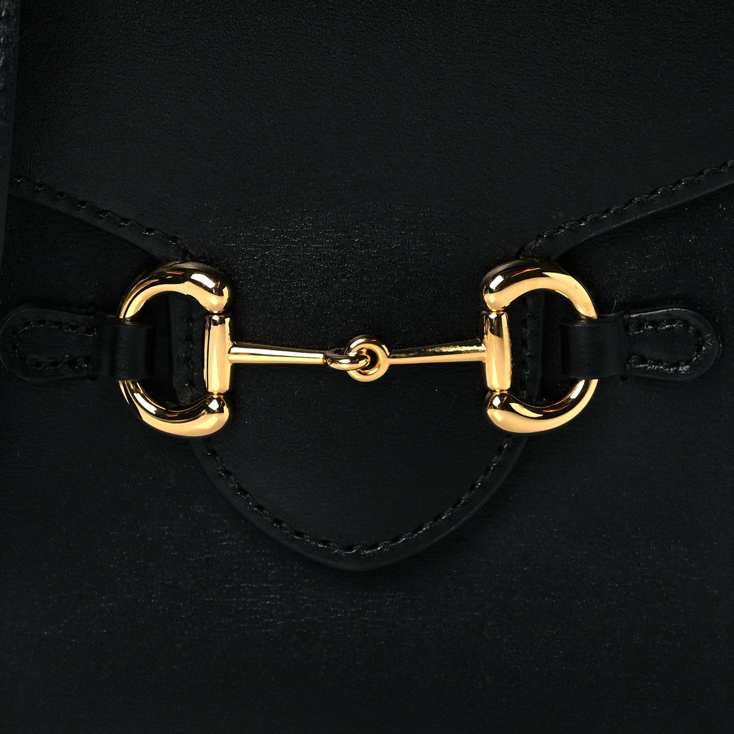 Gucci Boarded Plutone Calfskin Mini Horsebit 1955 Crossbody Bag Black 7 of 9