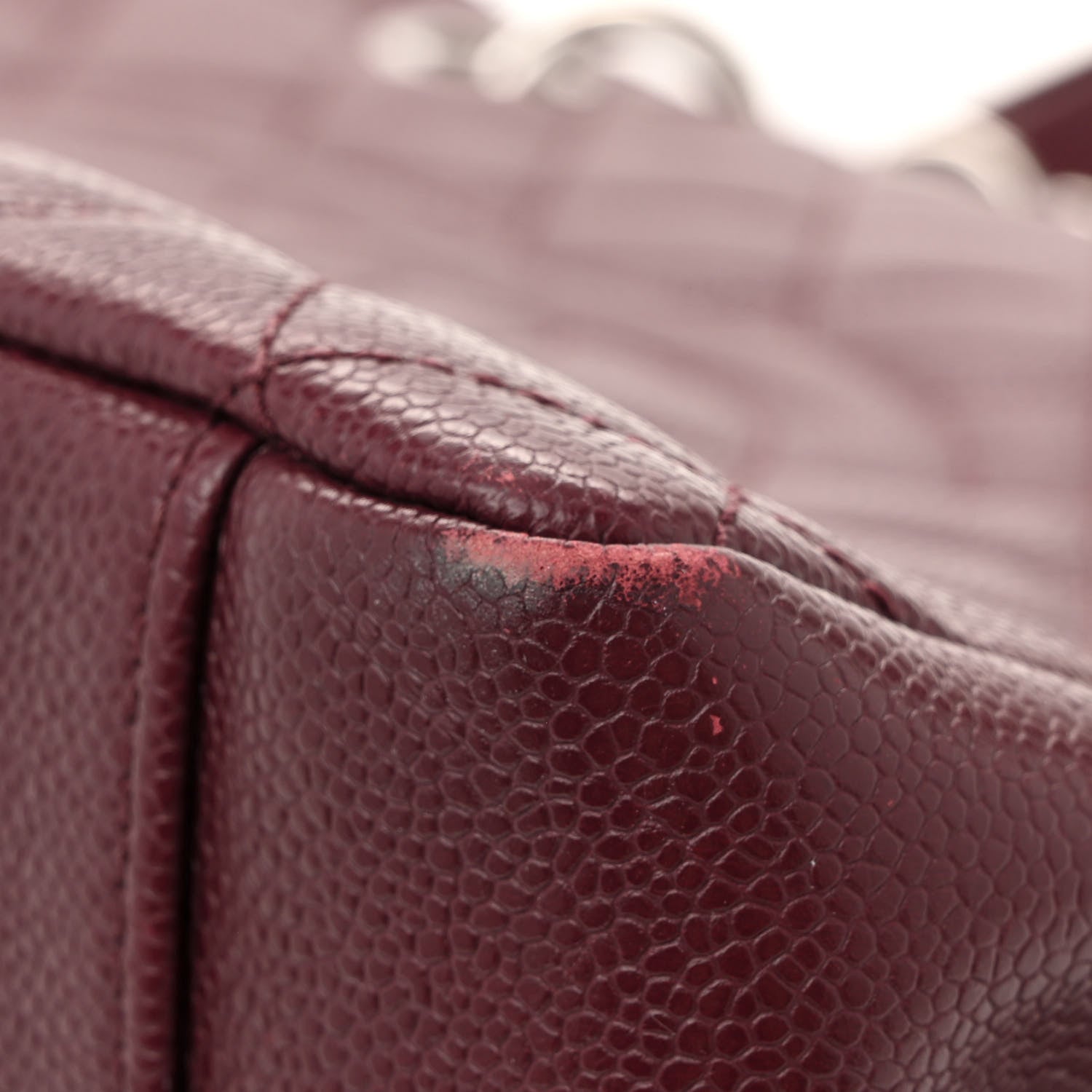 Chanel Caviar Quilted Grand Shopping Tote GST Dark Burgundy 14 of 14