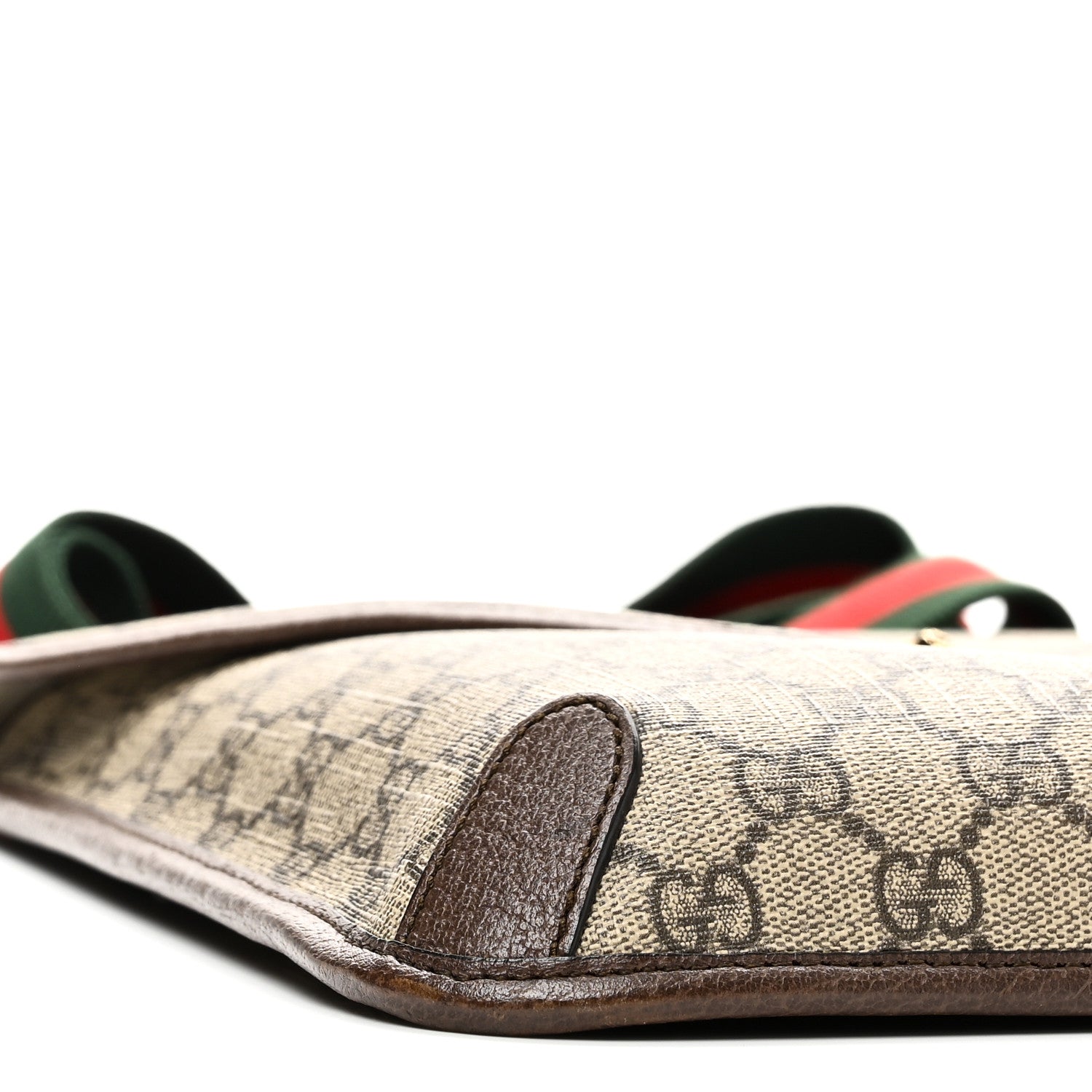 Gucci GG Supreme Monogram Web Medium Neo Vintage Flap Messenger Bag Beige New Acero 9 of 10