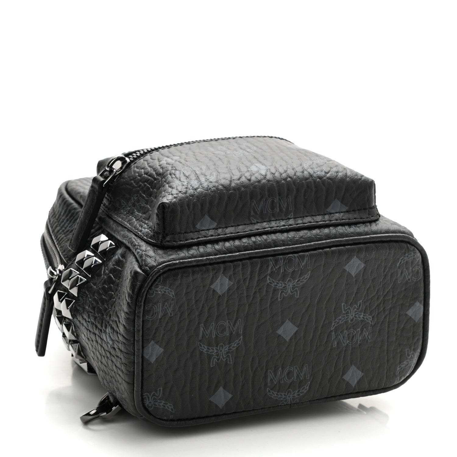 MCM Visetos Side Stud X-Mini Stark Bebe Boo Backpack Black 3 of 9