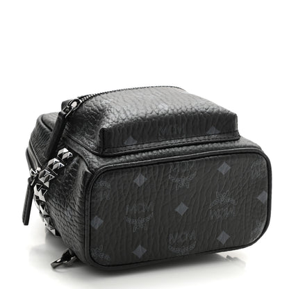 MCM Visetos Side Stud X-Mini Stark Bebe Boo Backpack Black 3 of 9