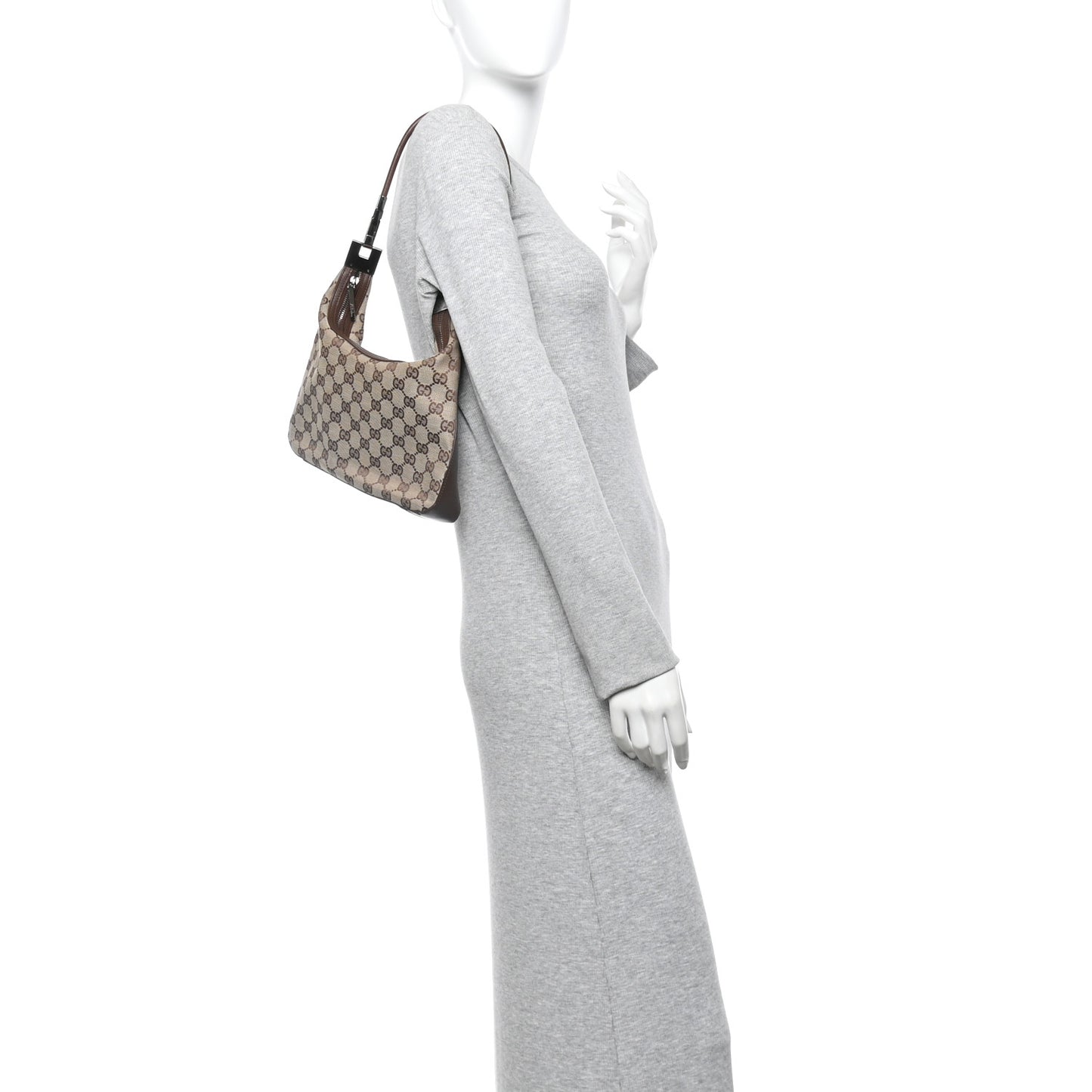 Monogram GG Small Clasp Hobo Brown