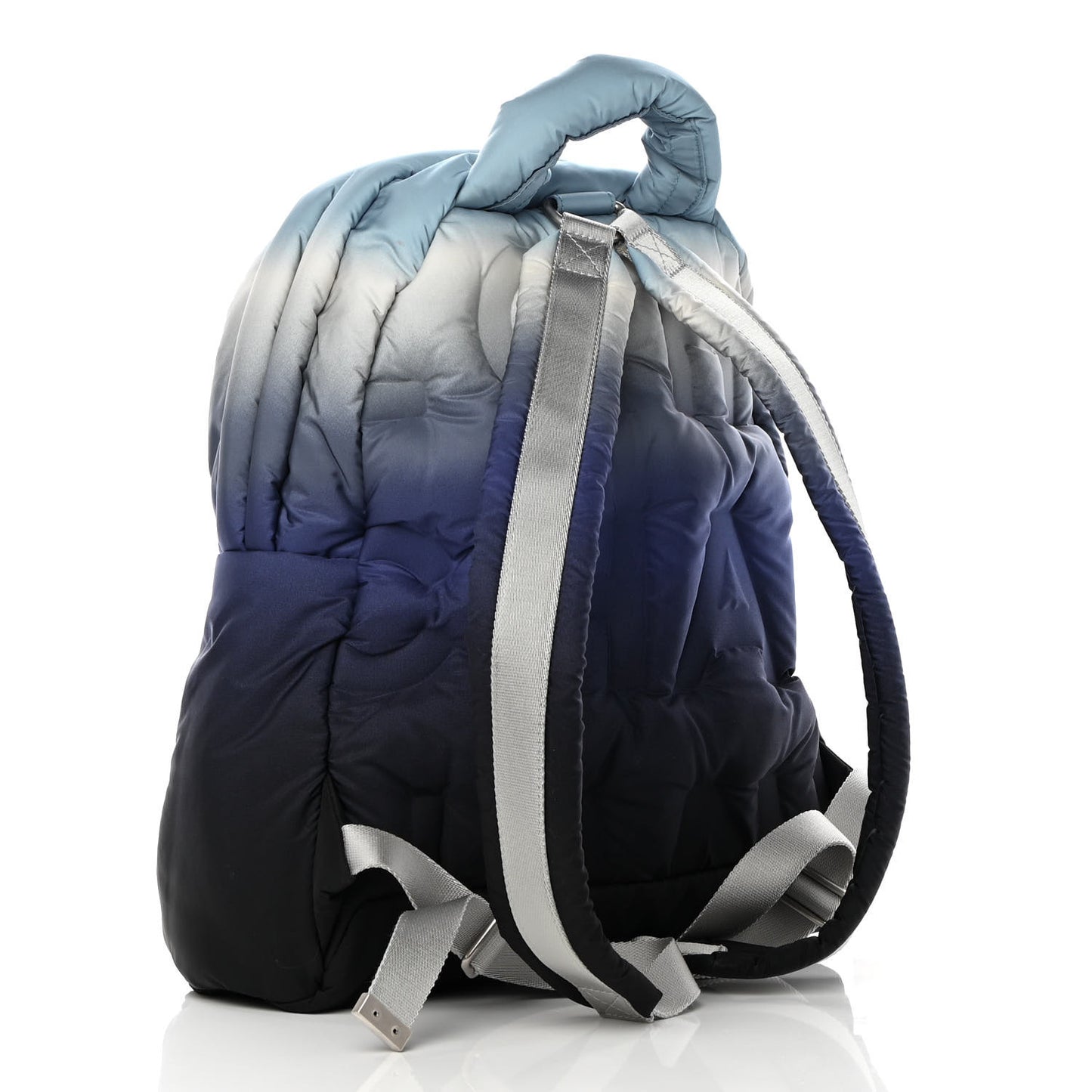 Nylon Embossed Small Doudoune Backpack Black Blue White
