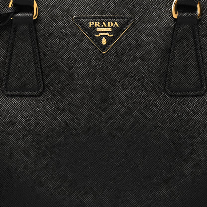 Prada Saffiano Small Galleria Double Zip Tote Black 7 of 9