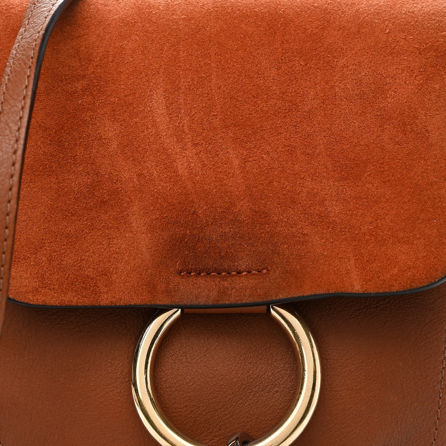 Suede Calfskin Small Faye Backpack Tan
