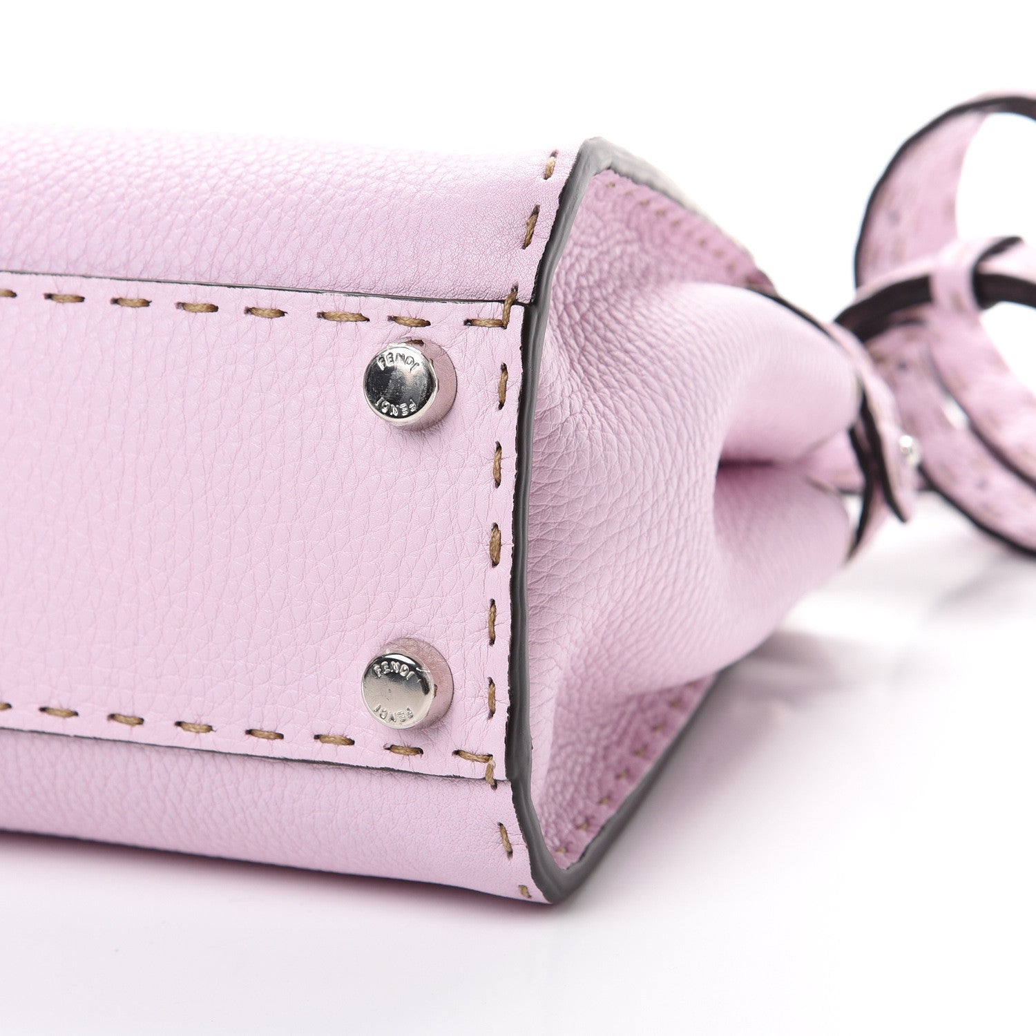 Fendi Cuoio Romano Selleria Mini Peekaboo Iconic Satchel Anemone 11 of 11