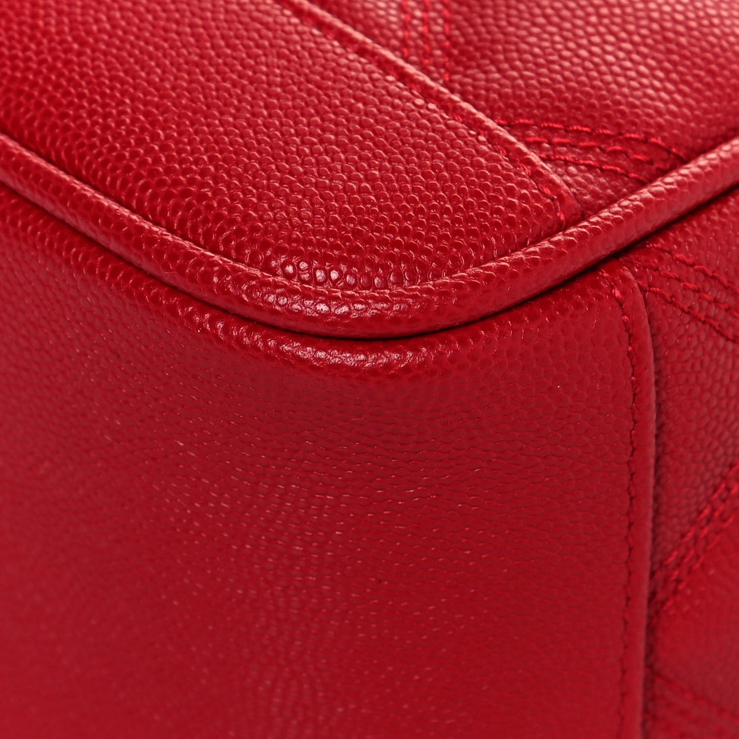 Grain de Poudre Quilted 80's Vanity Bag Red