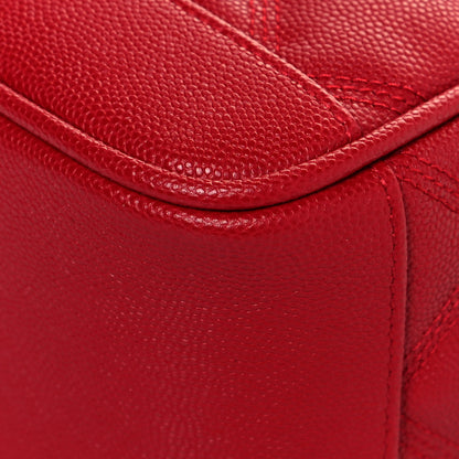 Saint Laurent Grain de Poudre Quilted 80's Vanity Bag Red 11 of 12