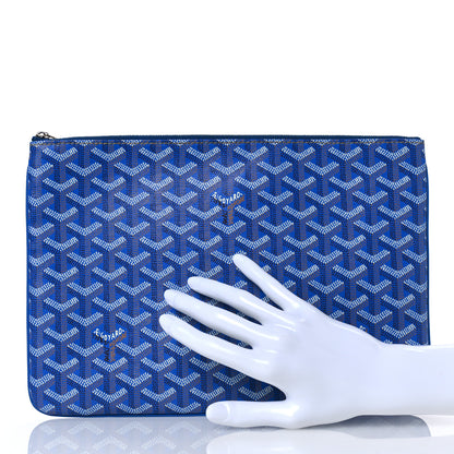 Goyard Goyardine Senat Pochette MM Sky Blue 2 of 10