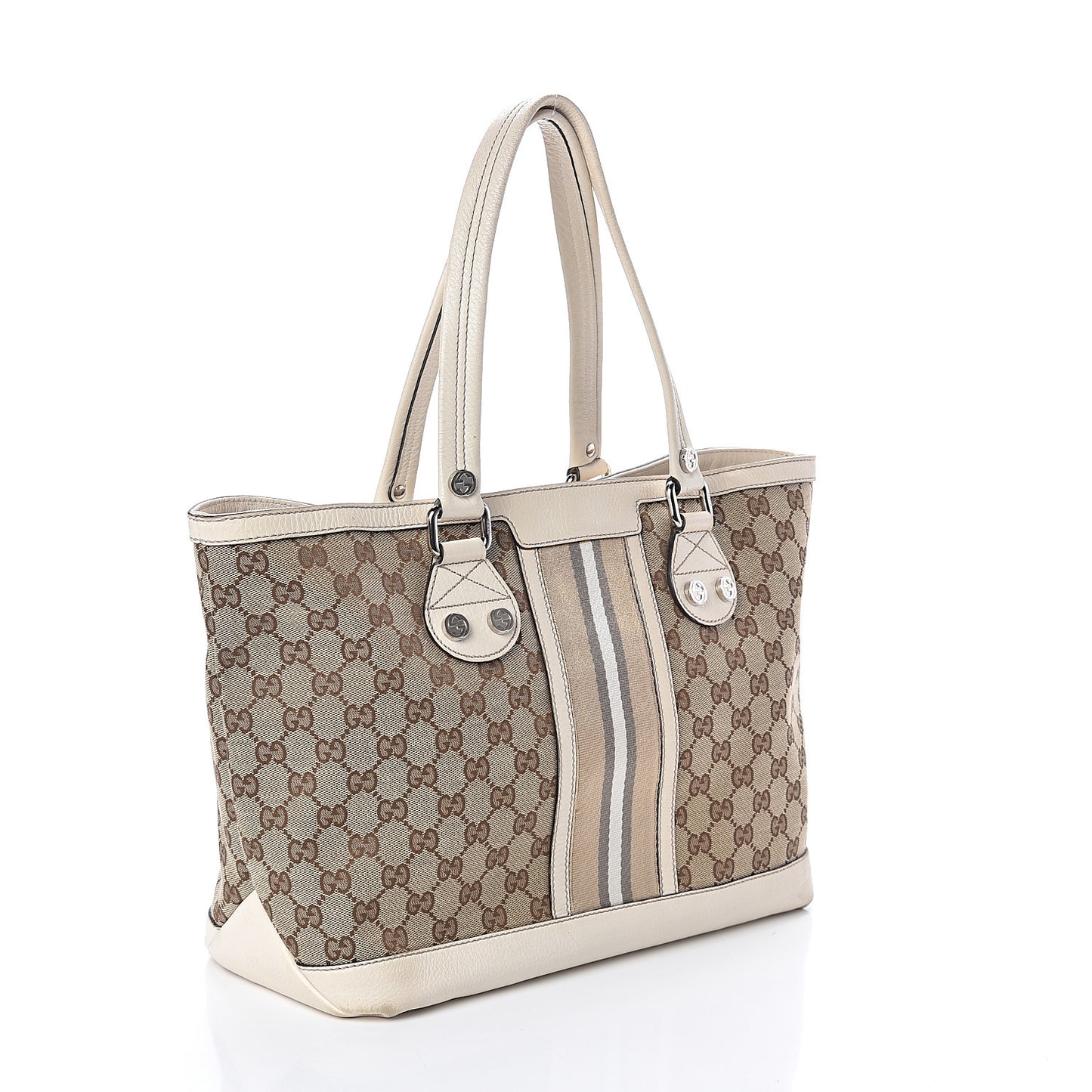 Monogram Web Sunset Tote Off White
