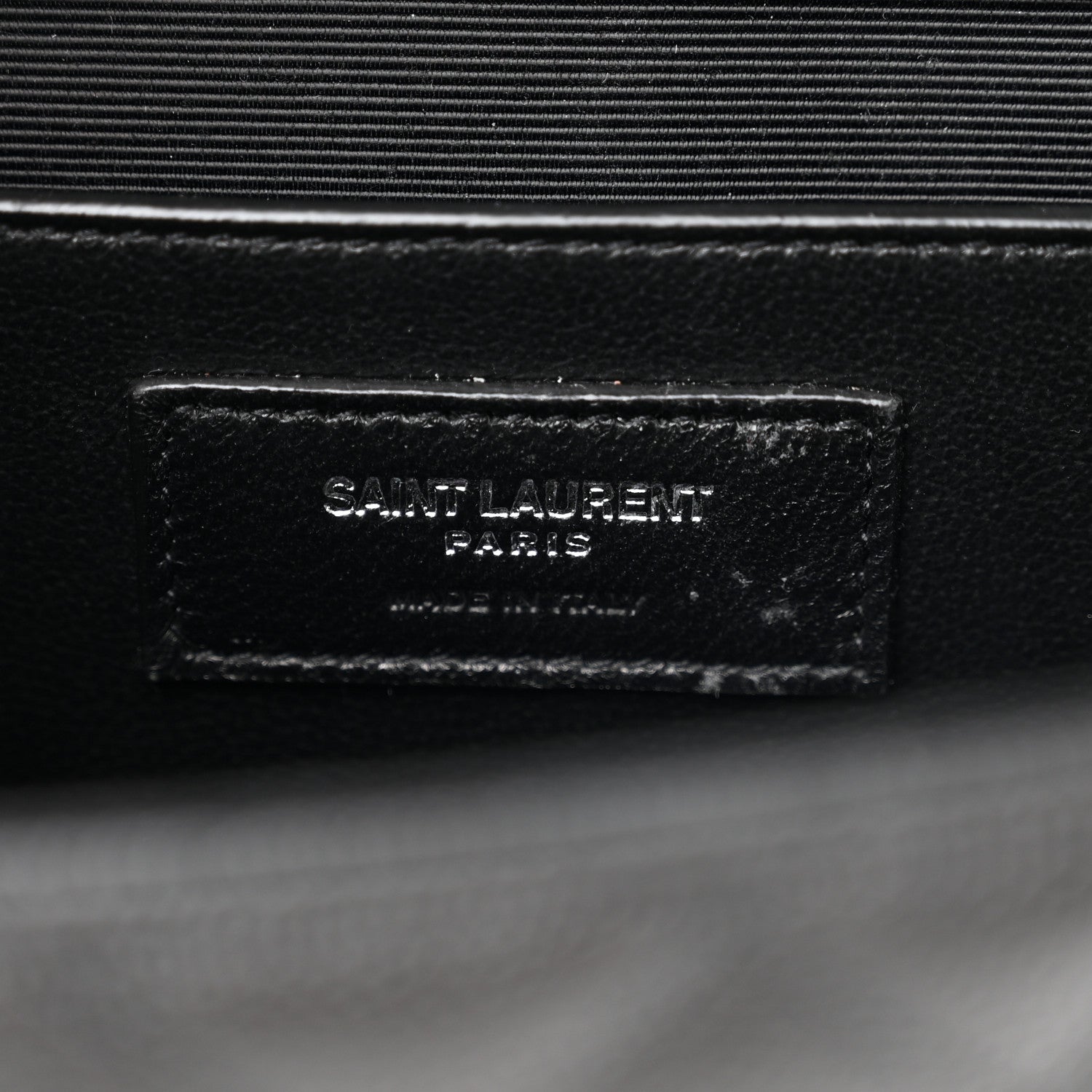 Saint Laurent Grain De Poudre Textured Mixed Matelasse Triquilt Medium Monogram Satchel Black 6 of 9