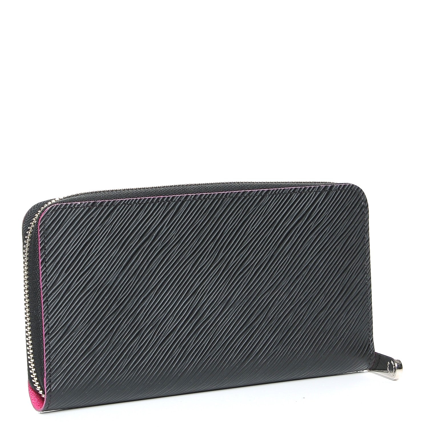 Louis Vuitton Epi Zippy Wallet Black Hot Pink 3 of 7