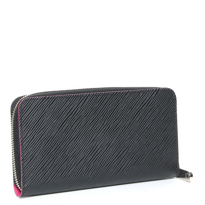 Louis Vuitton Epi Zippy Wallet Black Hot Pink 3 of 7