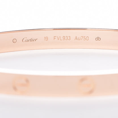Cartier 18K Pink Gold LOVE Bracelet 19 4 of 5