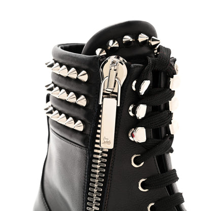 Christian Louboutin Spikes Combat Boots 38 Black 9 of 10