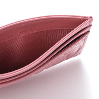 Chanel Caviar Camellia Embossed Card Holder Pink 4 of 10