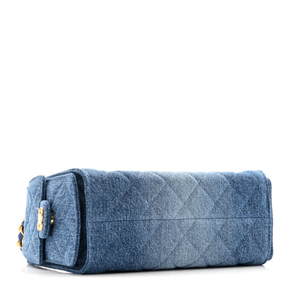 Chanel Washed Denim Quilted Mini Chanel 25 Handbag Blue 4 of 11