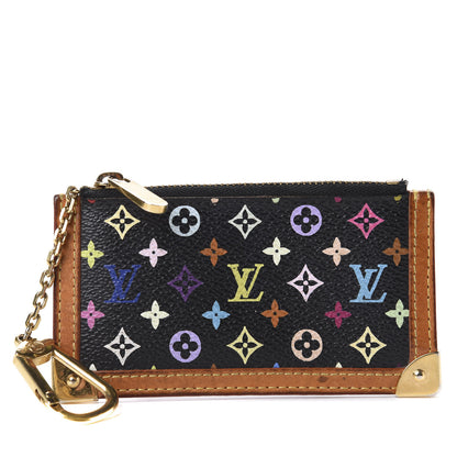 Louis Vuitton Monogram Multicolor Key Pouch Black 1 of 10