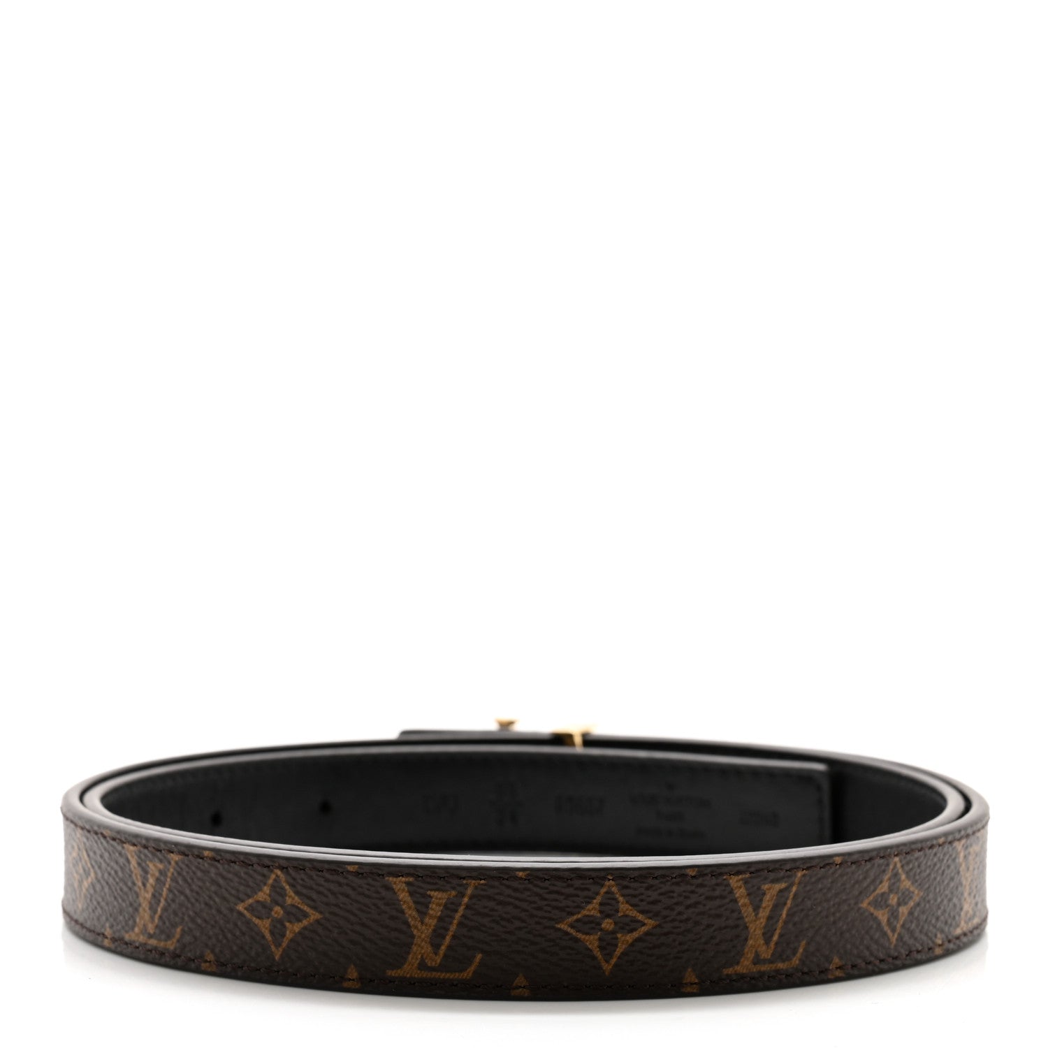 Louis Vuitton Calfskin Monogram 20mm LV Iconic Reversible Belt 85 34 Black 3 of 6