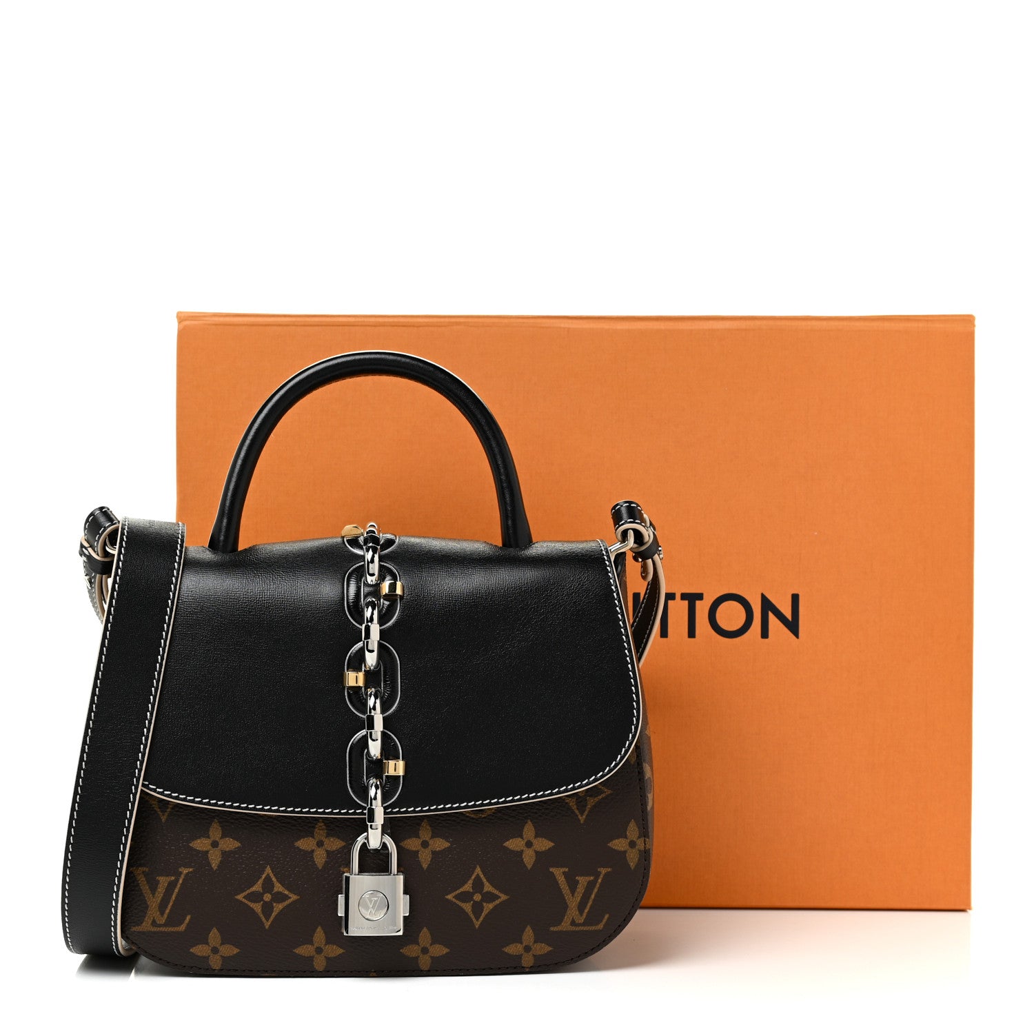 Louis Vuitton Calfskin Monogram Chain It Bag PM Black 10 of 10