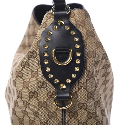 Gucci Monogram Medium Patti Stud Hobo Black 12 of 12