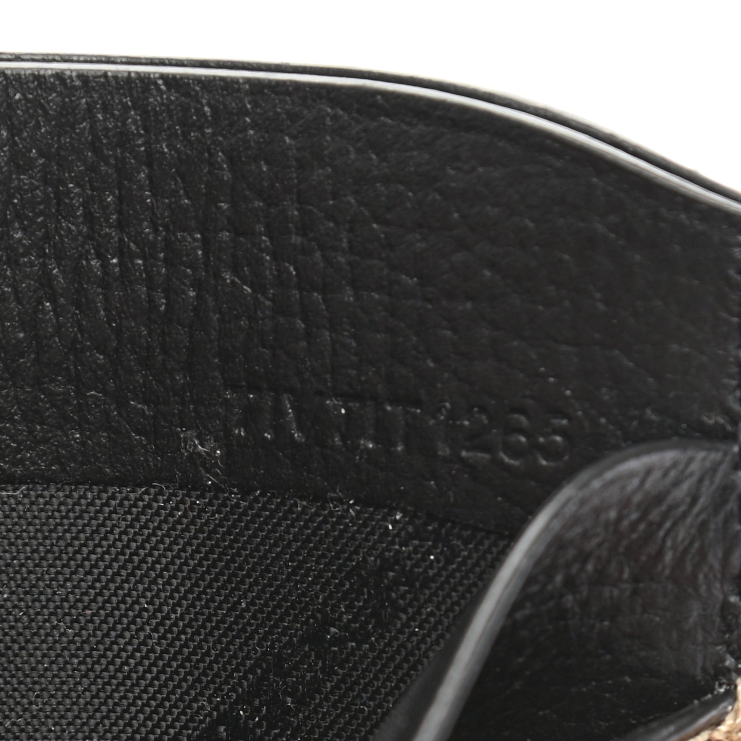 Soft Grain Calfskin Haymarket Check Izzy Card Case Black