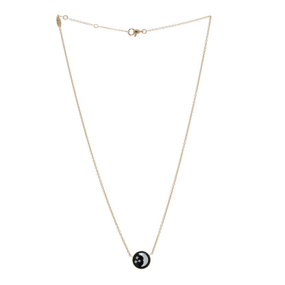 Christian Dior 18K Yellow Gold Diamond Black Onyx Mother of Pearl Rose Celeste Pendant Necklace 3 of 5