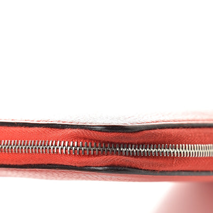 Celine Drummed Calfskin Large Zip Around Multifunction Wallet Coral 12 of 15