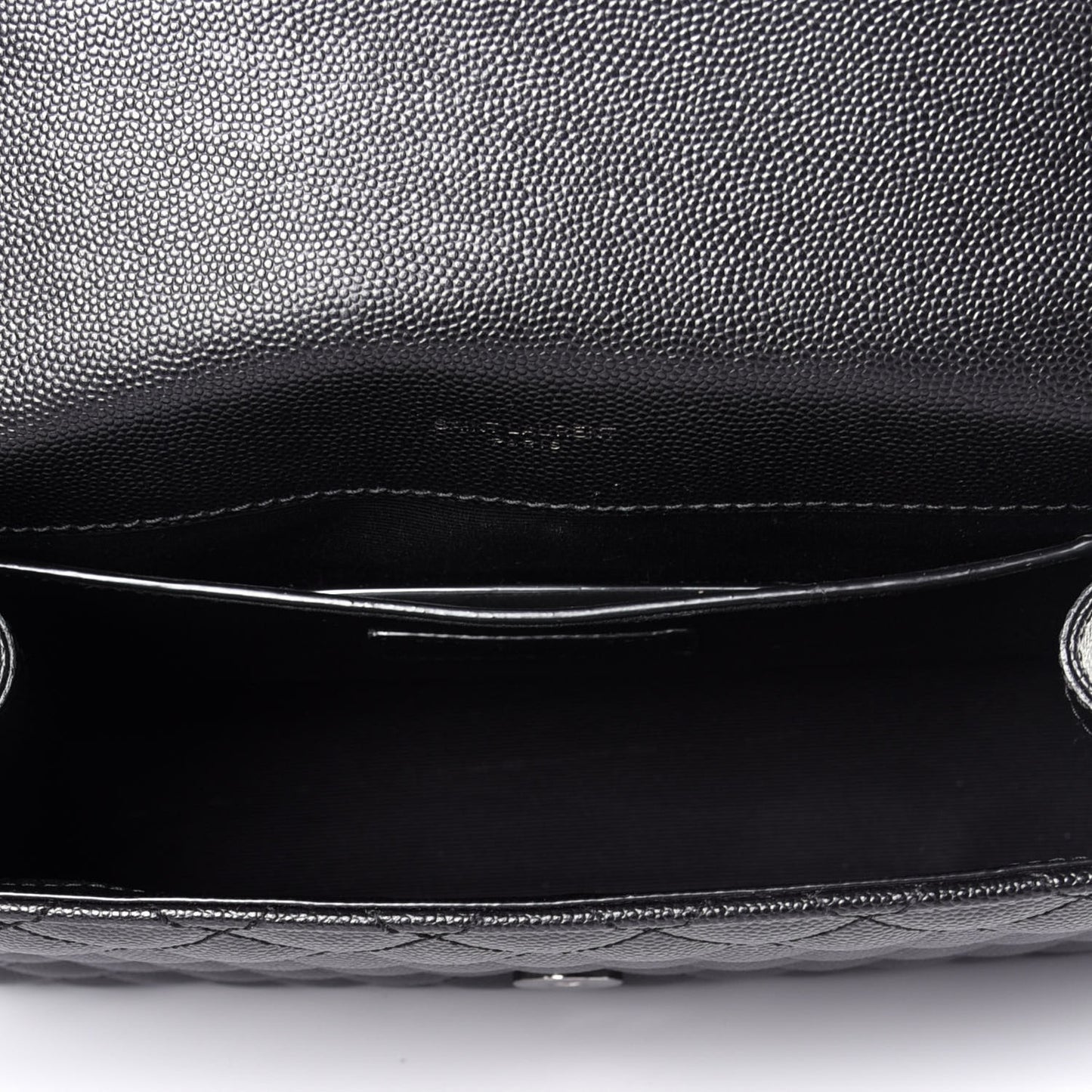 Grain De Poudre Textured Mixed Matelasse Triquilt Medium Monogram Satchel Black
