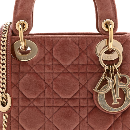 Christian Dior Velvet Mini Lady Dior Pink 8 of 10
