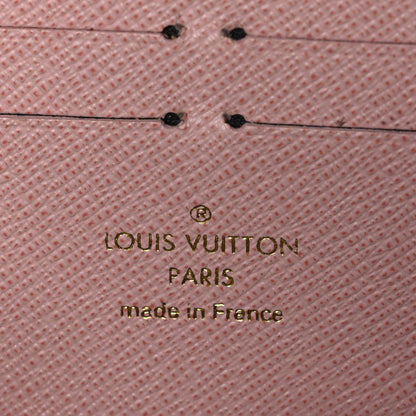Louis Vuitton Damier Ebene Clemence Wallet Rose Ballerine 6 of 7