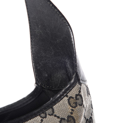 Gucci Denim Monogram Small Jackie O Hobo Black 8 of 15